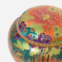 A Small Wedgwood Fairyland Lustre Malfrey Pot and Lid UK, circa 1925