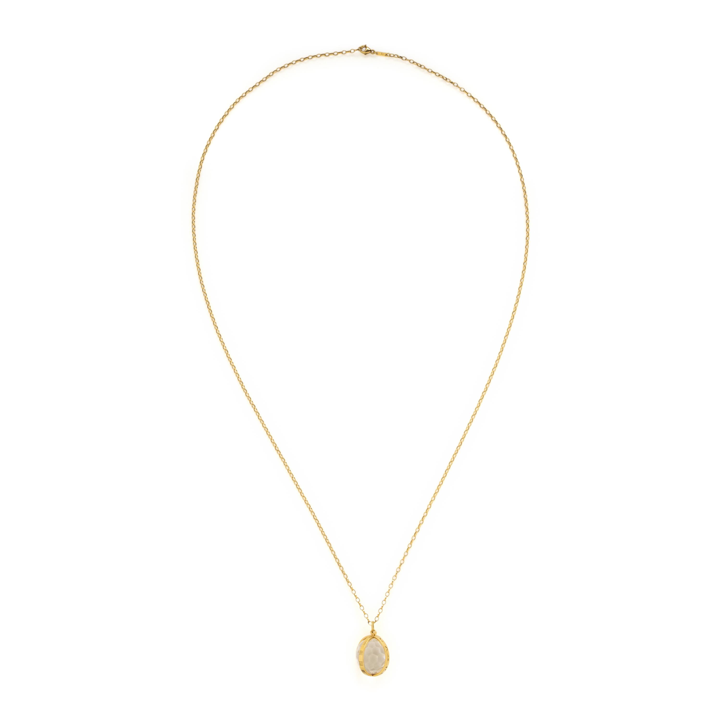 Monica Rich Kosann, 'Carpe Diem', Rock Crystal Quartz and Yellow Gold Pendant Necklace