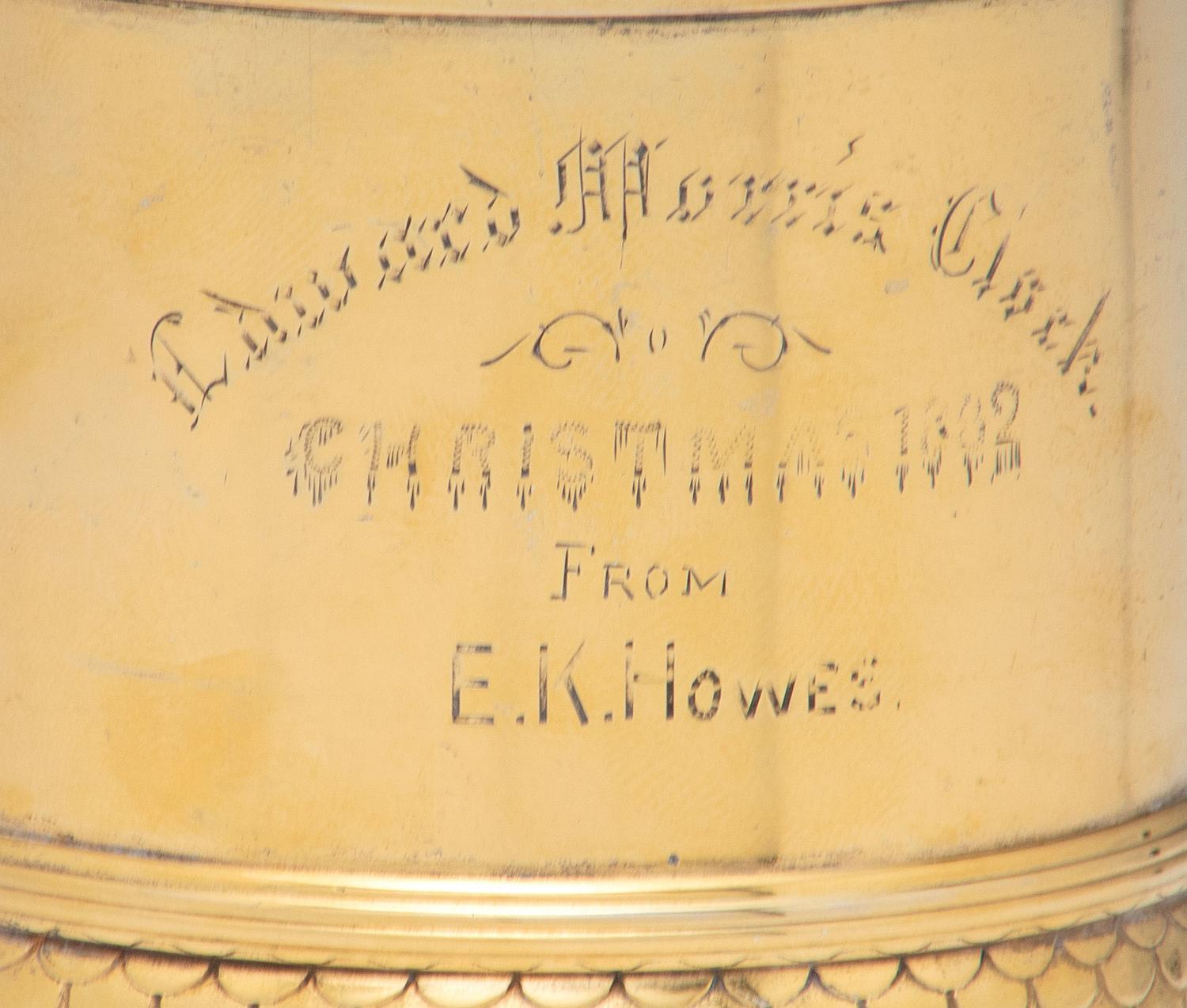 Four American Silver-Gilt Mugs