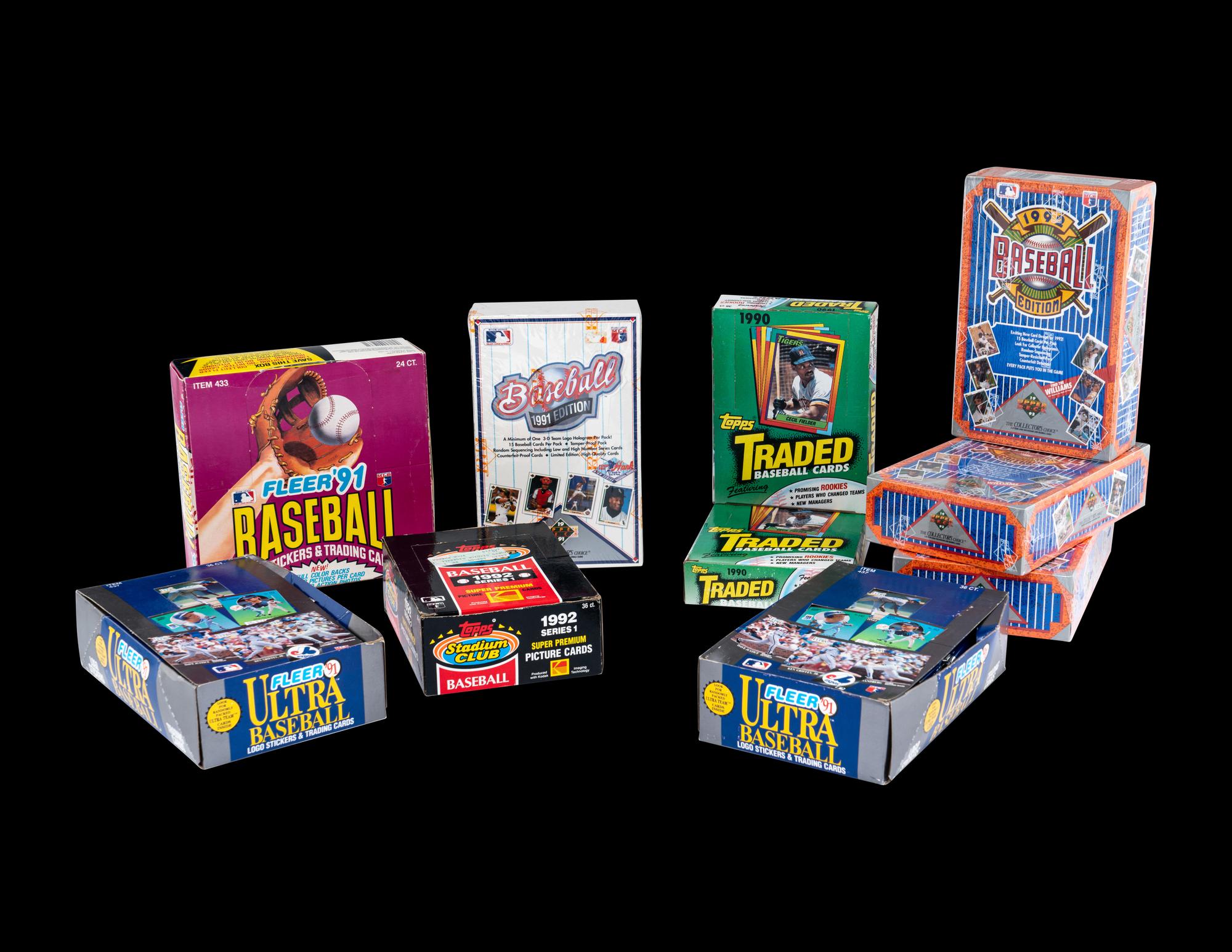 A Large Group of Unopened Baseball Card Material,