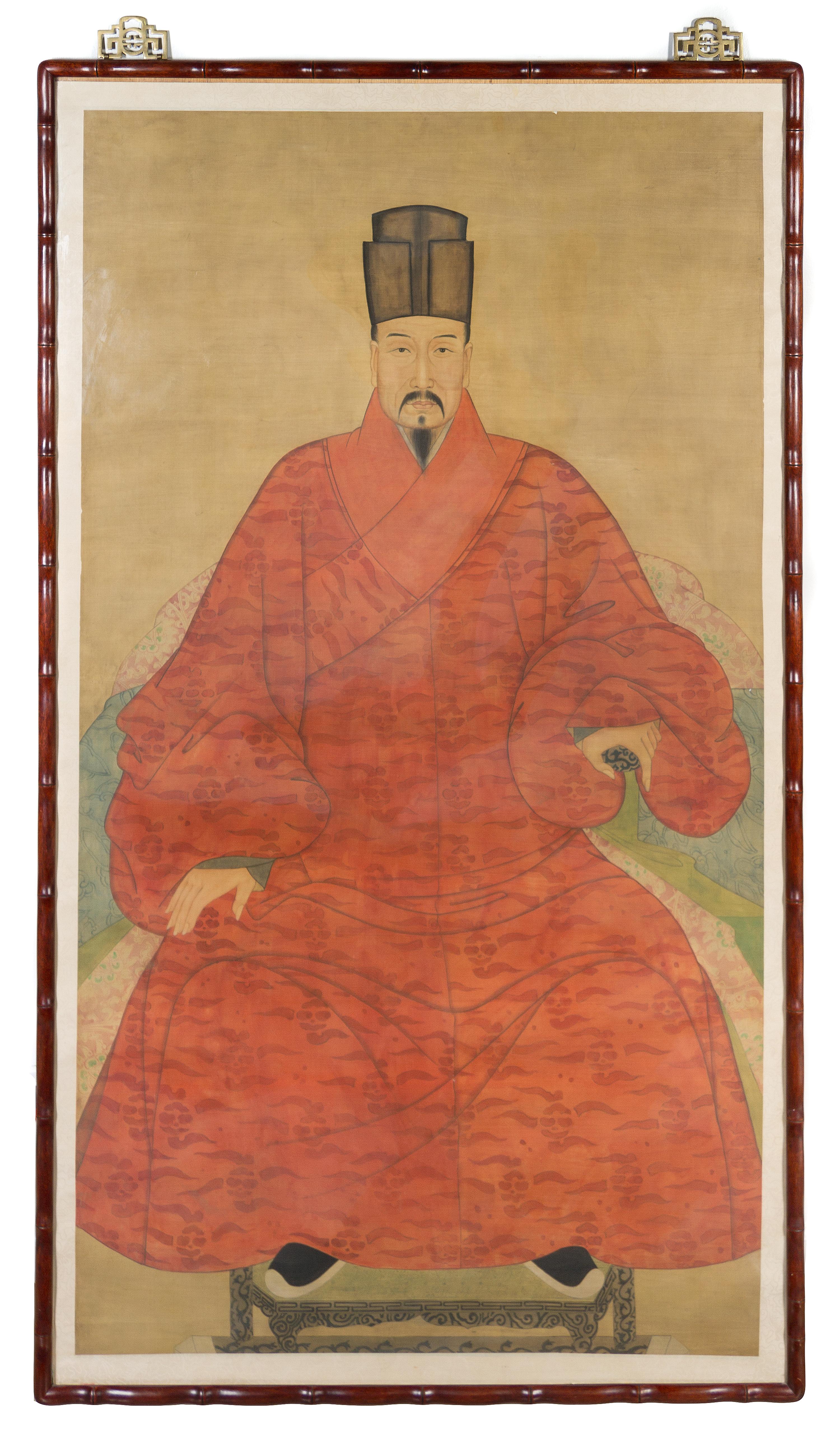 A Korean Ancestor Portrait Painting JOSEON DYNASTY, LATE 19TH/EARLY 20TH CENTURY 84 1/2 x 35 1/4 inches. — JOSEON DYNASTY, LATE 19TH/EARLY 20TH CENTURY