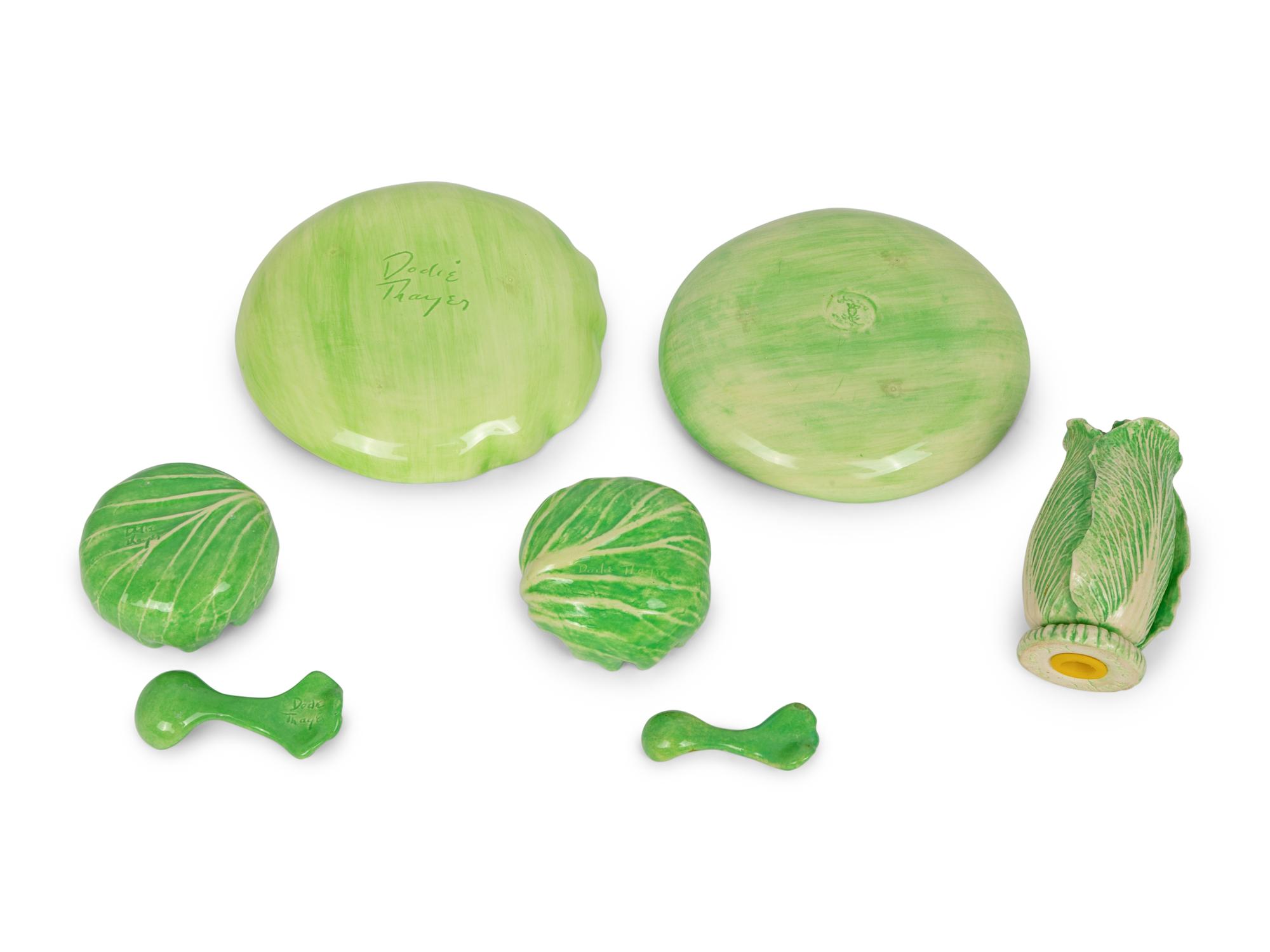 A Group of Dodie Thayer Lettuce Ware Articles