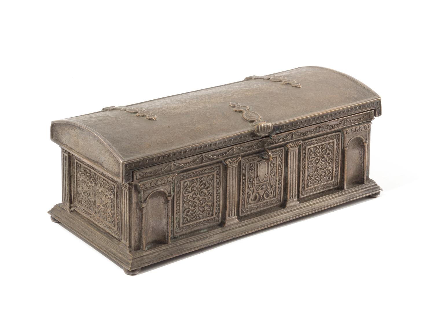 Tiffany Studios, a bronze jewel box (1666)