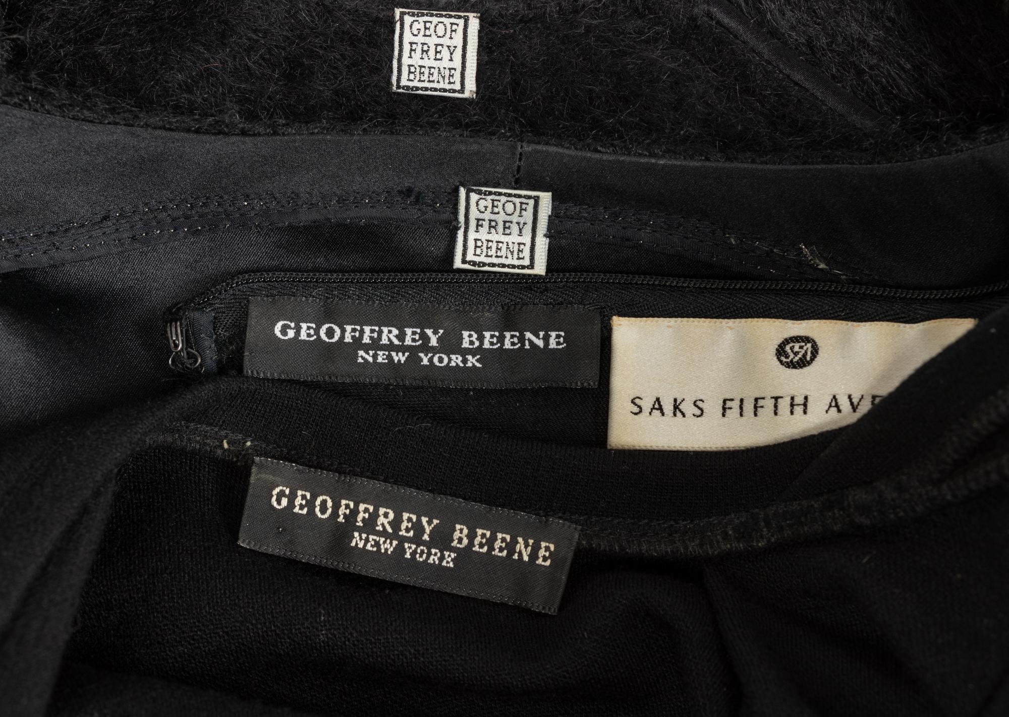 Four Geoffrey Beene Items: Two Coats, One Dress & One Jumpsuit, 1990s