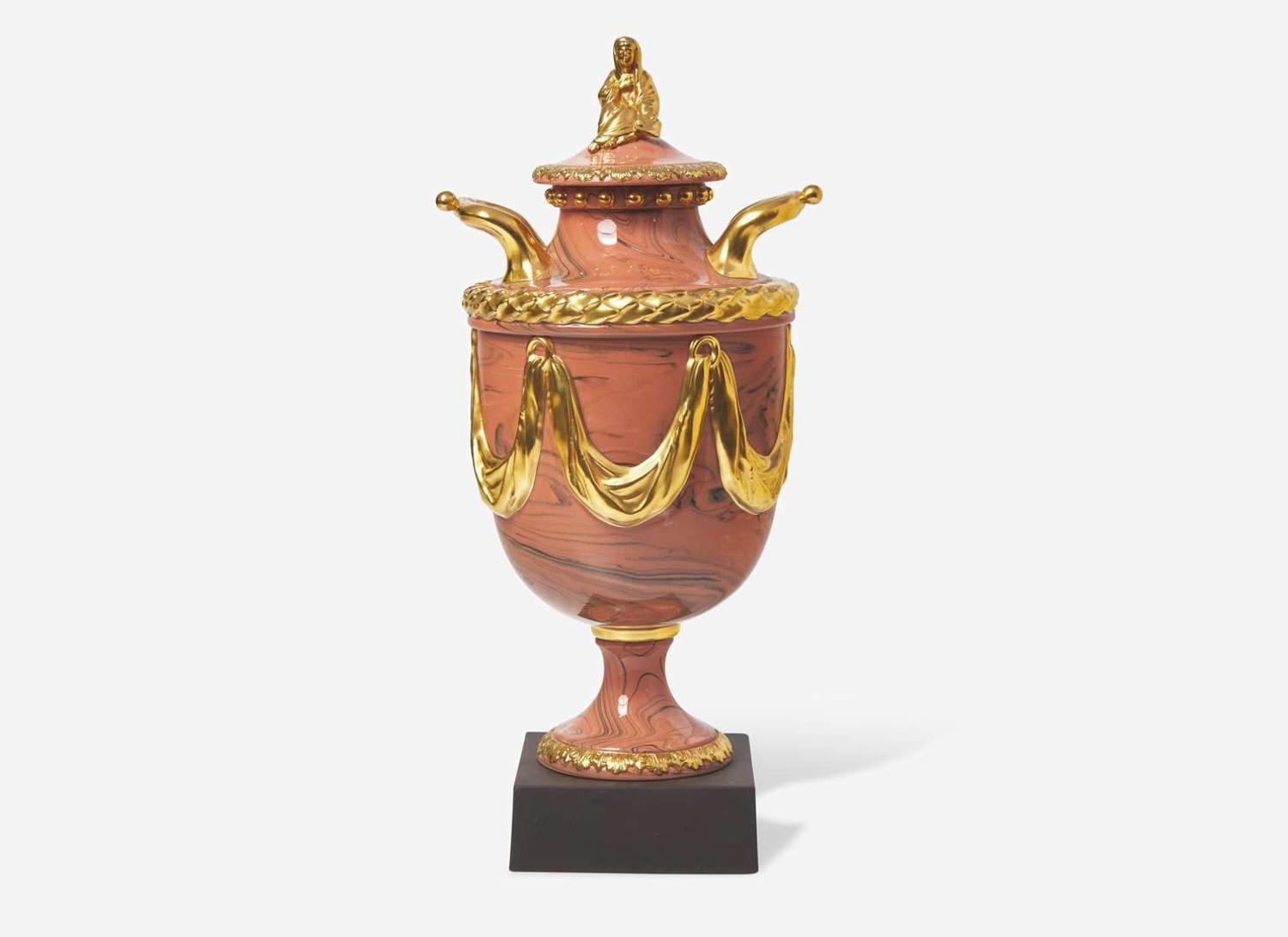 A Contemporary Wedgwood Agate Ware Vase and Cover, UK, 2002