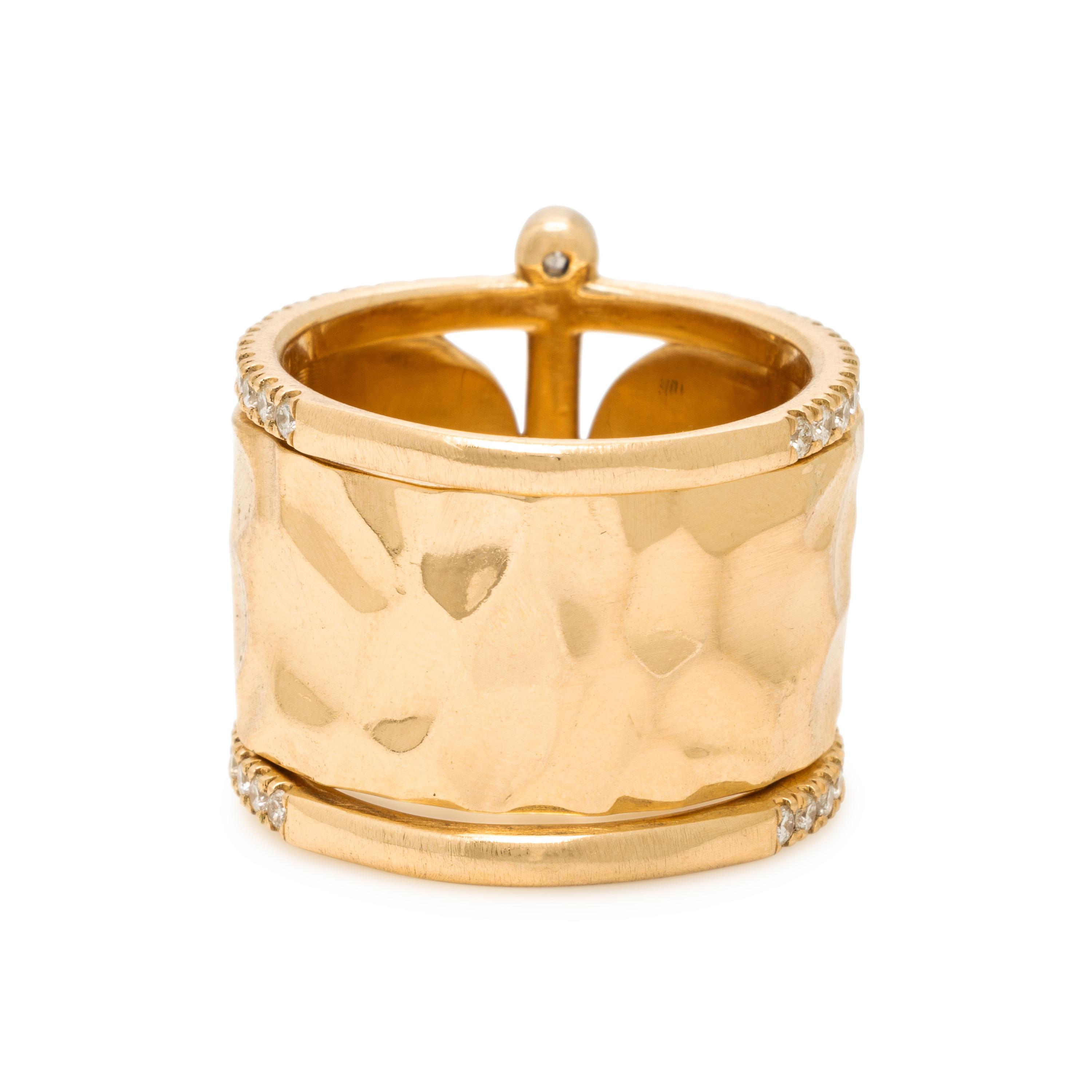 Fiore Wylde, 'Love Me 2X', Yellow Gold and Diamond Convertible Ring