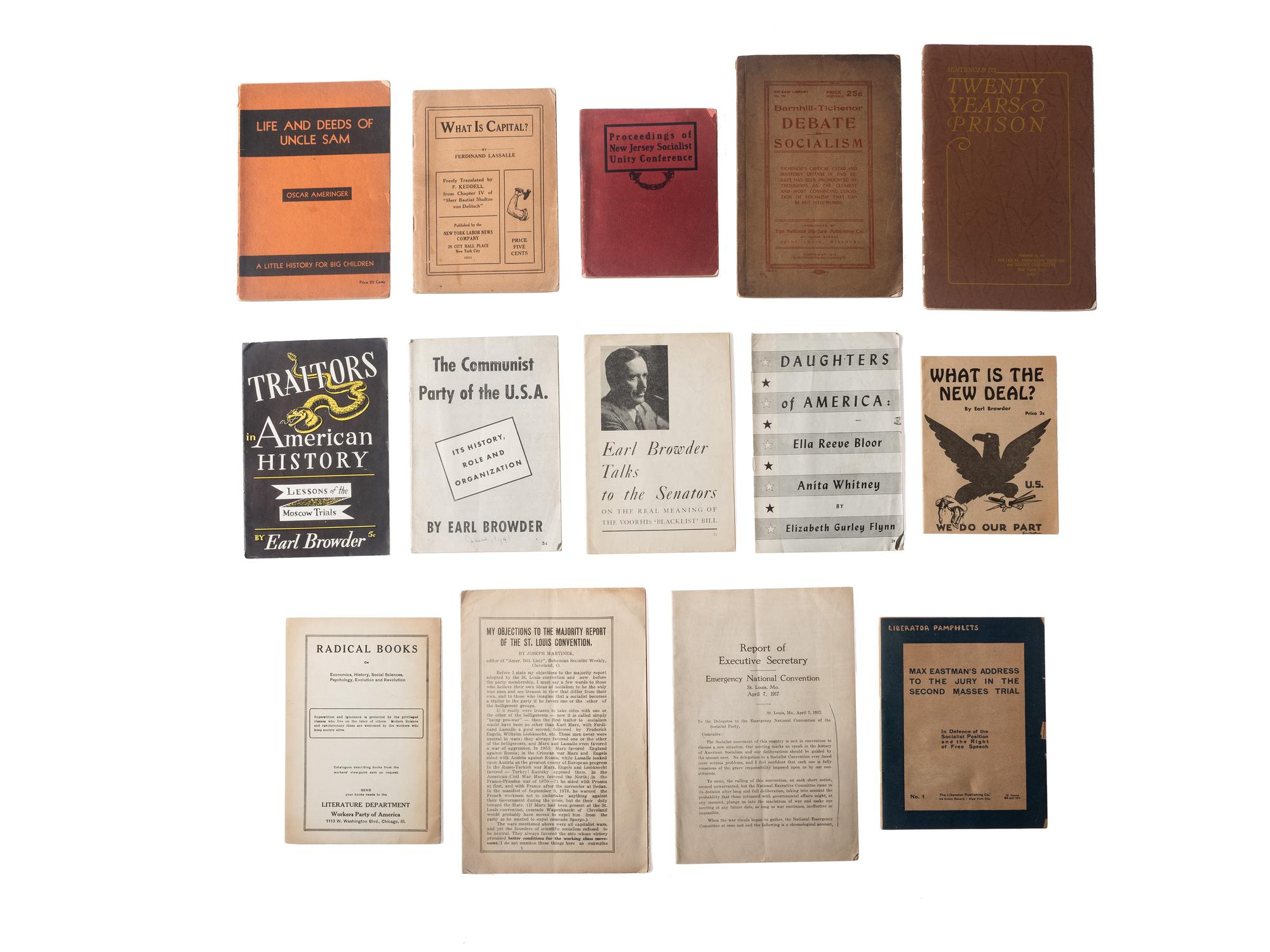 [SOCIALISM] -- [COMMUNISM]. Ephemera from early-20th century far left and progressive politics.