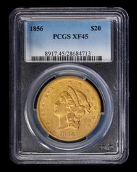 A United States 1856 Liberty Head $20 Gold Coin