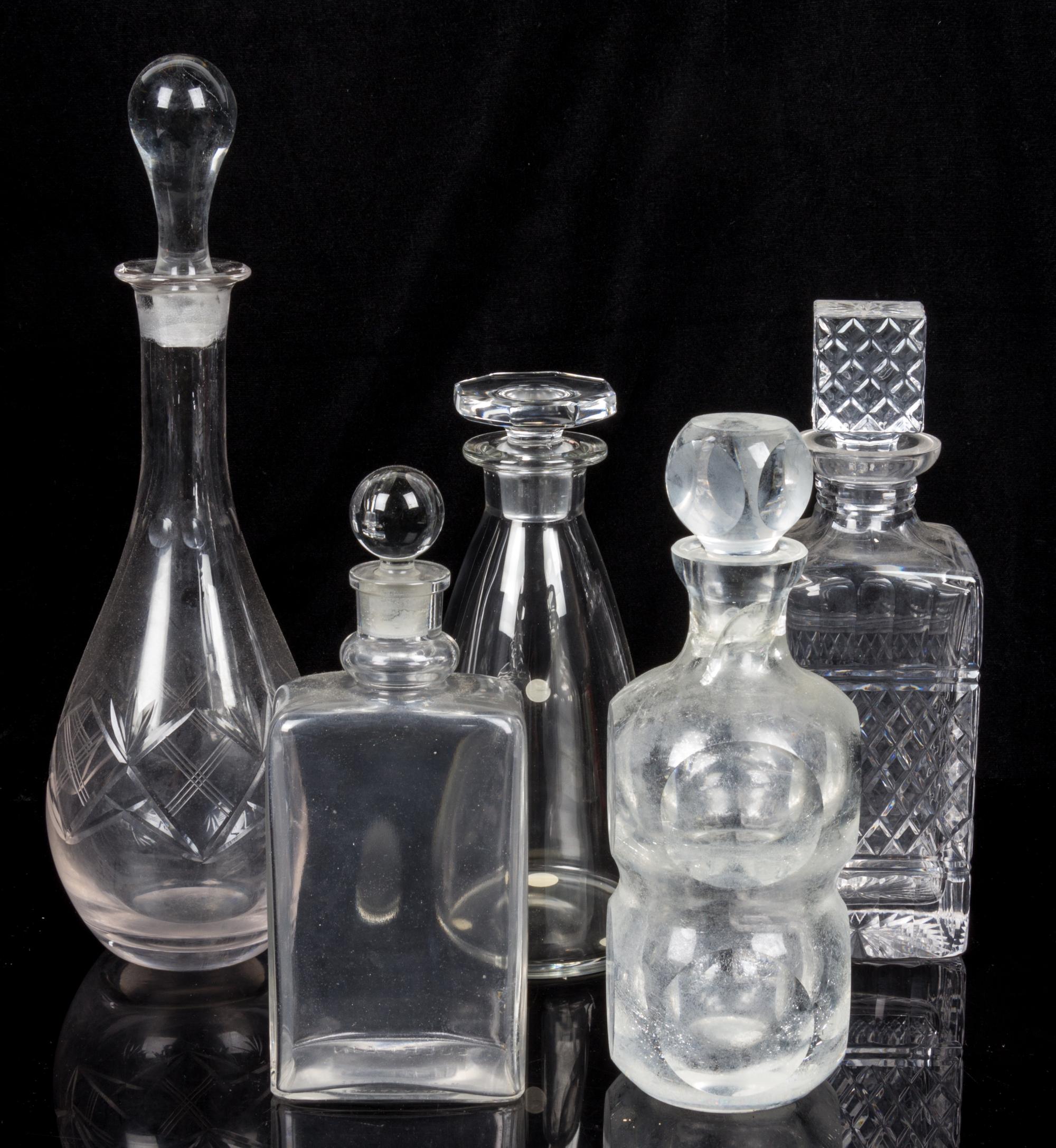 A Group of Decanters Height of tallest 14 1/4 inches. — MID TO LATE 20TH CENTURY