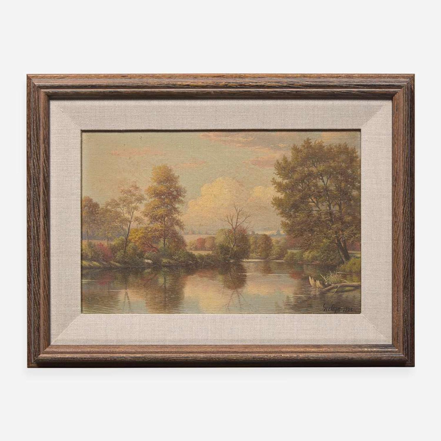 George Cope (American, 1855-1929) Brandywine River Landscape