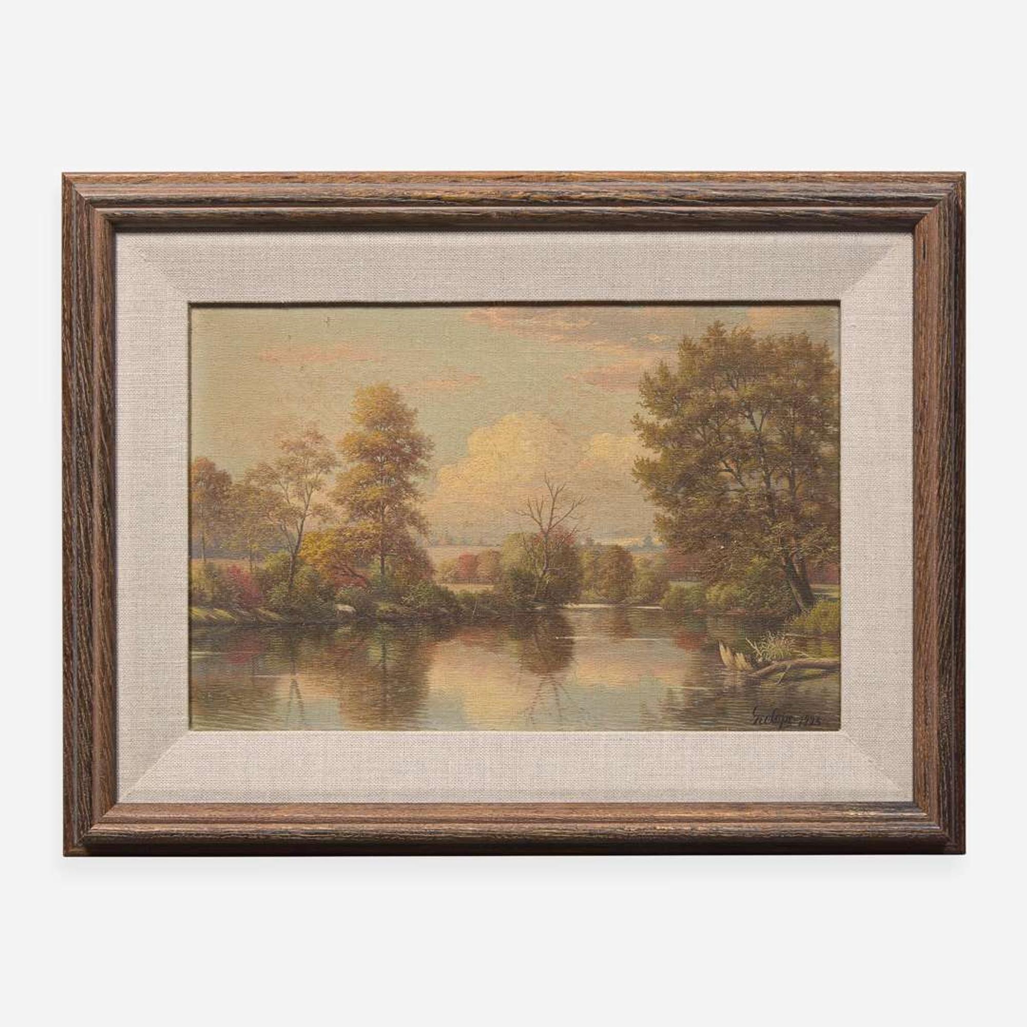 George Cope (American, 1855-1929) Brandywine River Landscape
