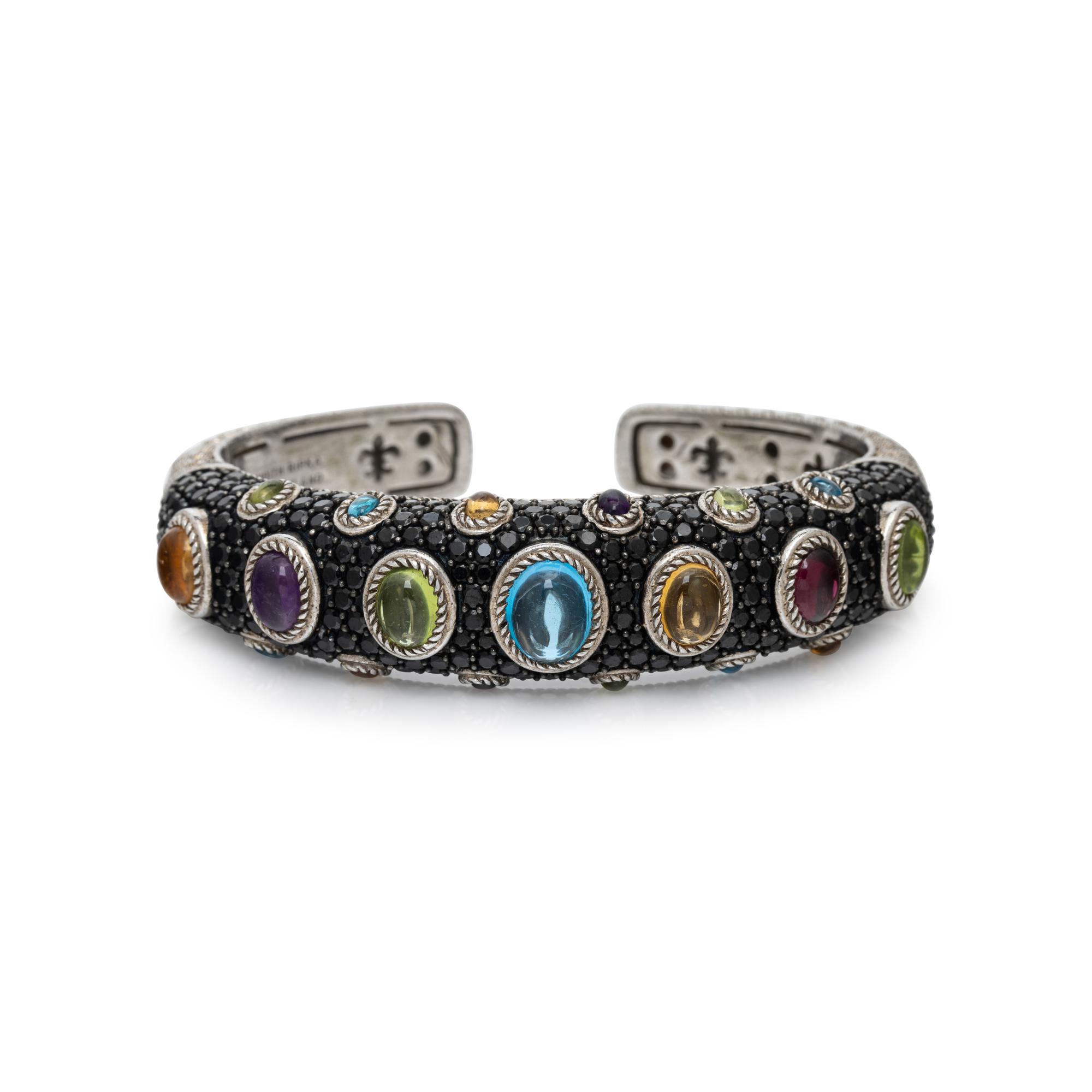JUDITH RIPKA, MULTIGEM CUFF BRACELET
