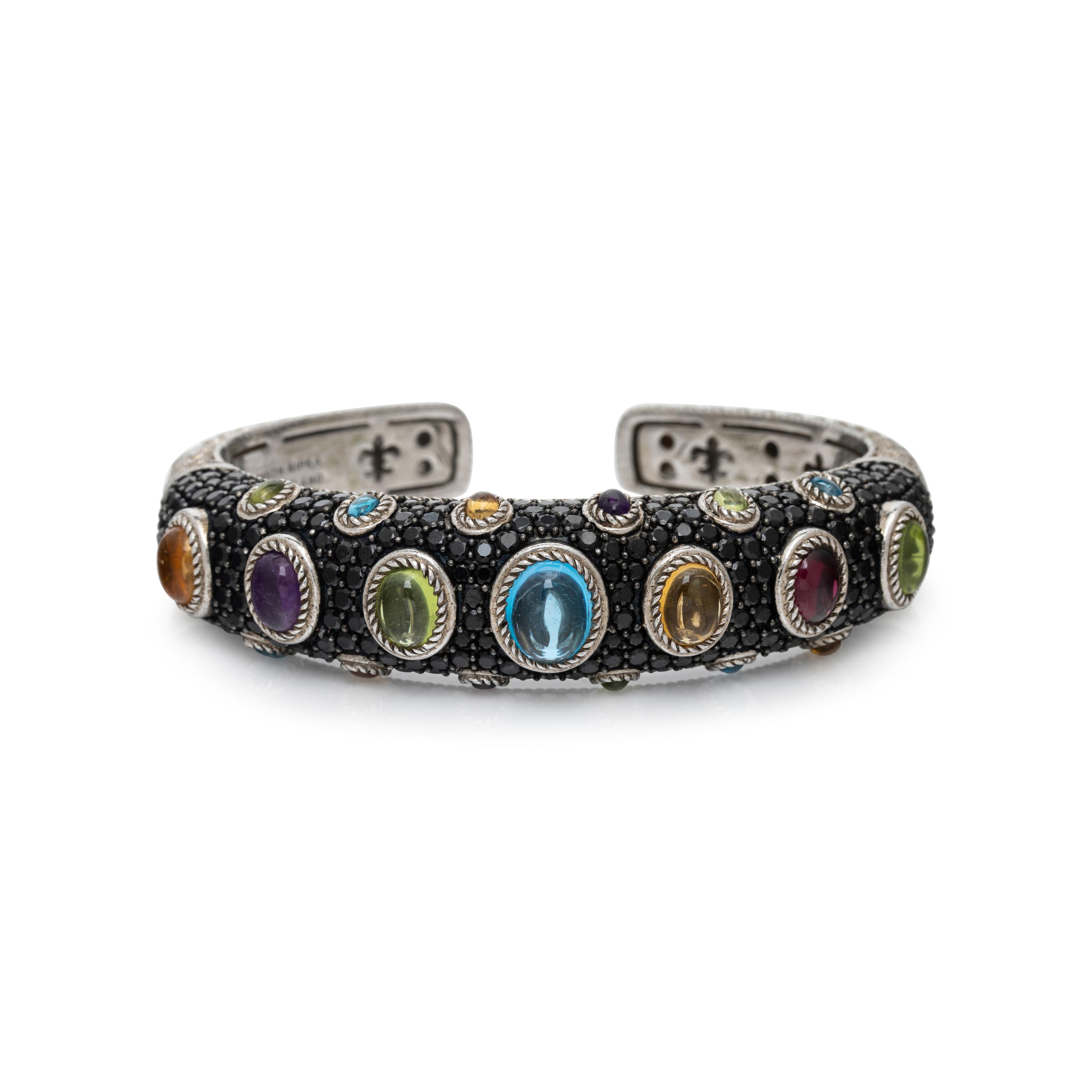 JUDITH RIPKA, MULTIGEM CUFF BRACELET