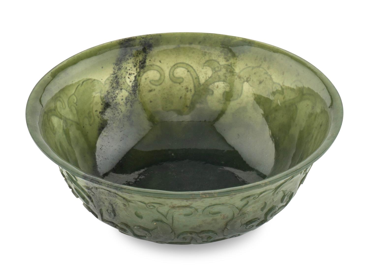 A Chinese Spinach Jade Bowl