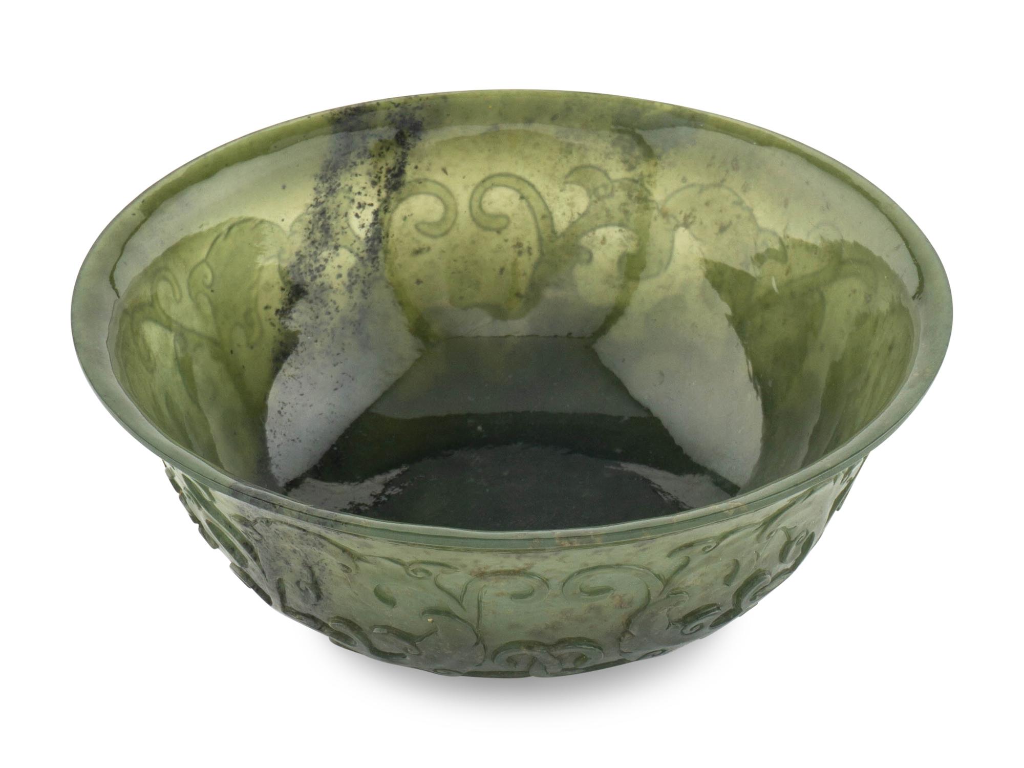 A Chinese Spinach Jade Bowl