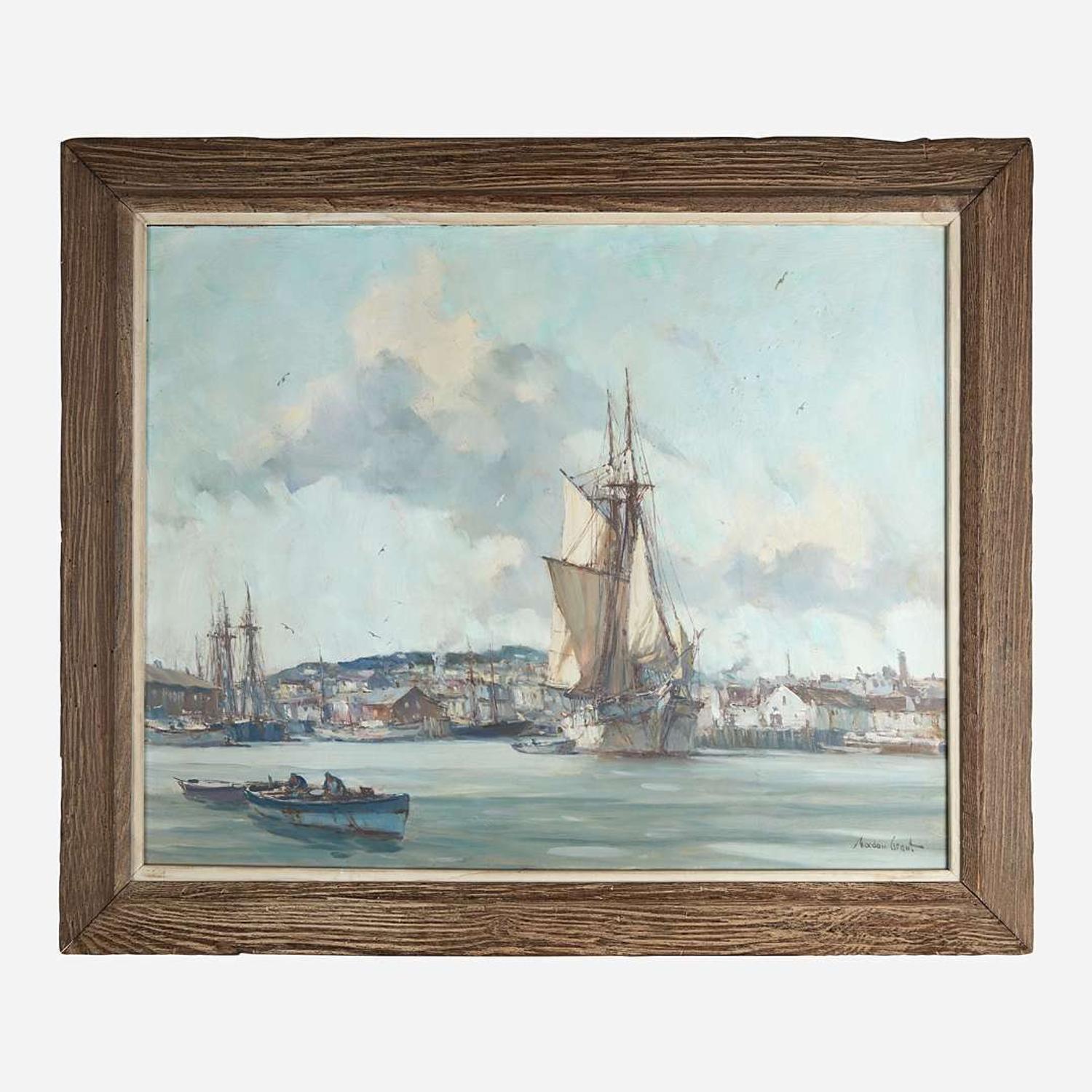 Gordon Hope Grant (American, 1875-1962) Coaster in Port