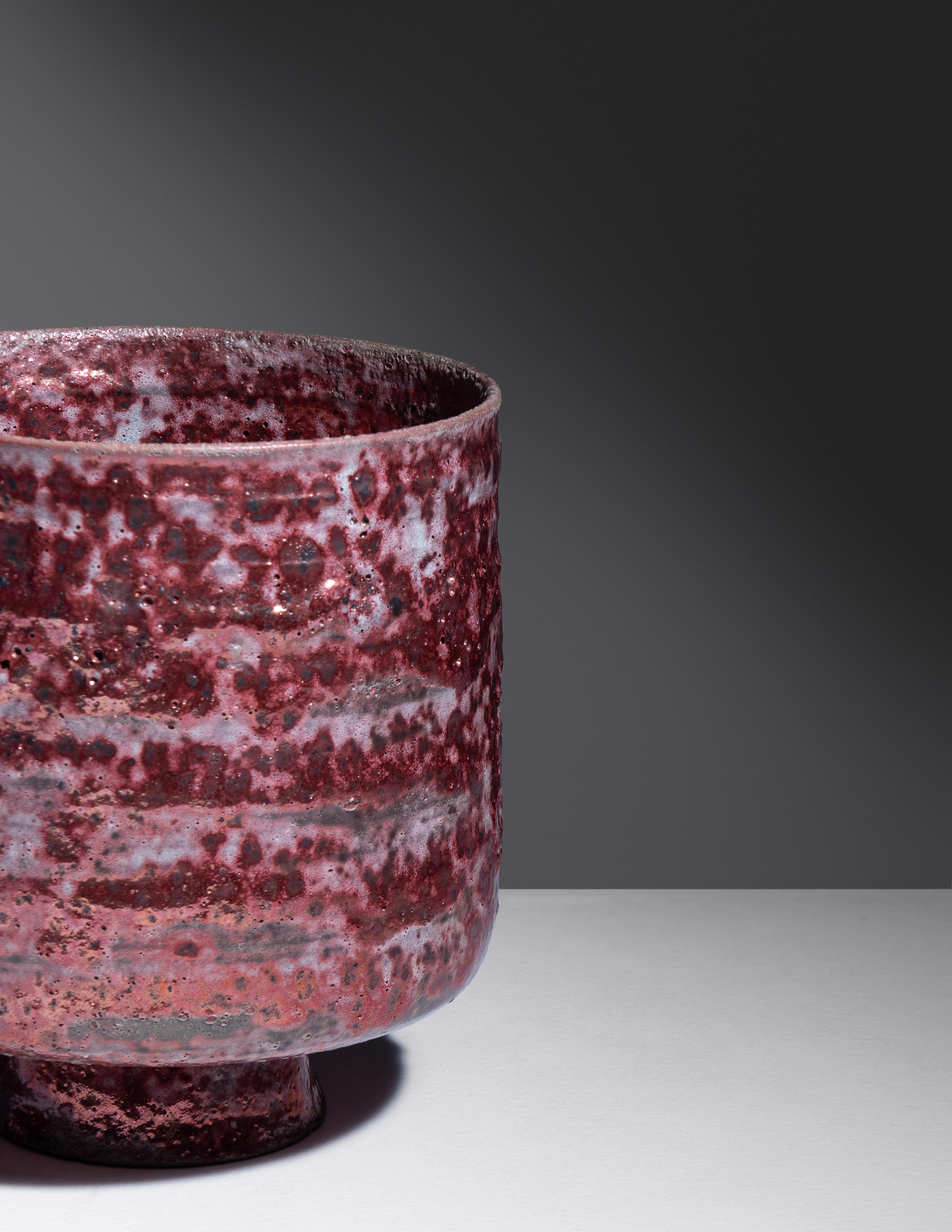 Footed Luster Vessel