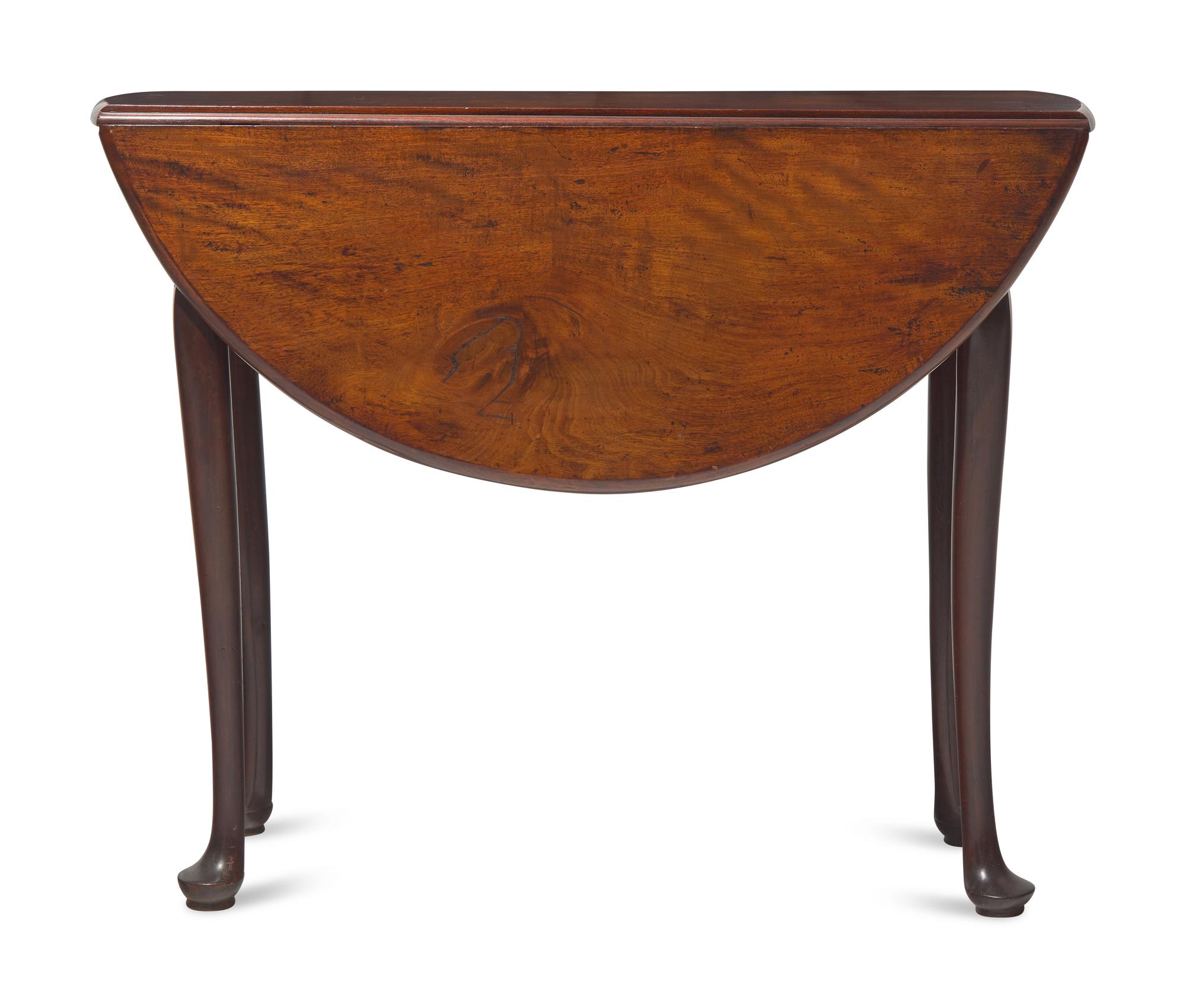 A Queen Anne Mahogany Drop-Leaf Tea Table, Massachusetts, Circa 1750