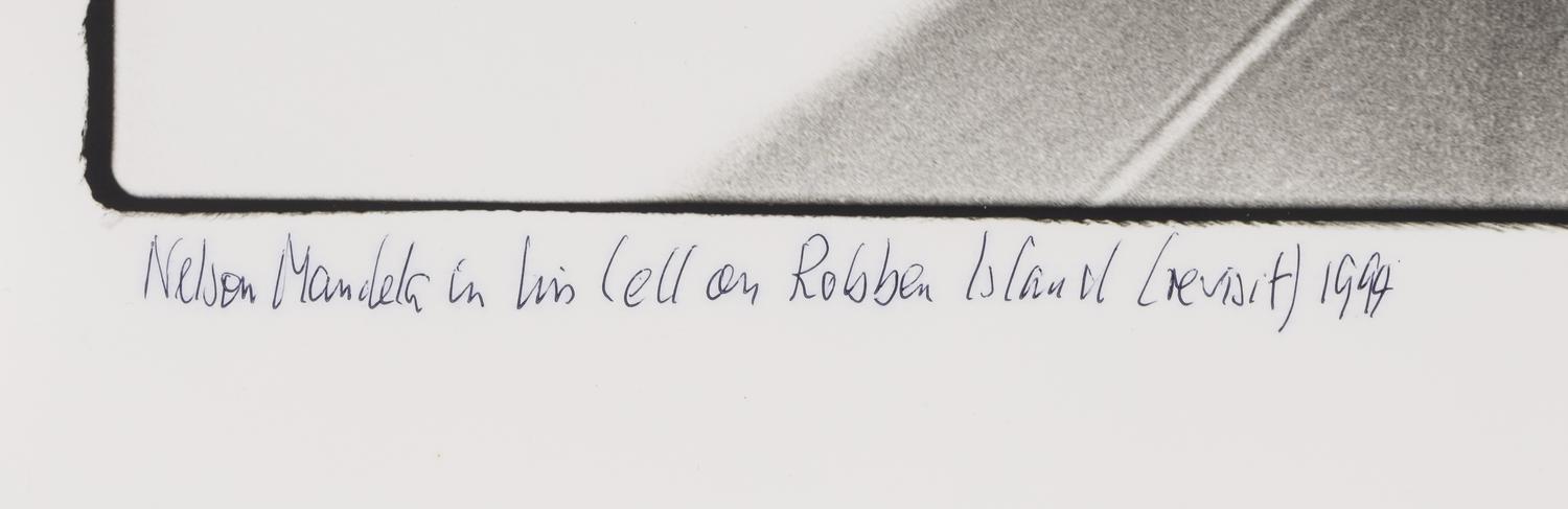 Jürgen Schadeberg (1931-2020) Nelson Mandela in his cell on Robben Island (revisit), 1994