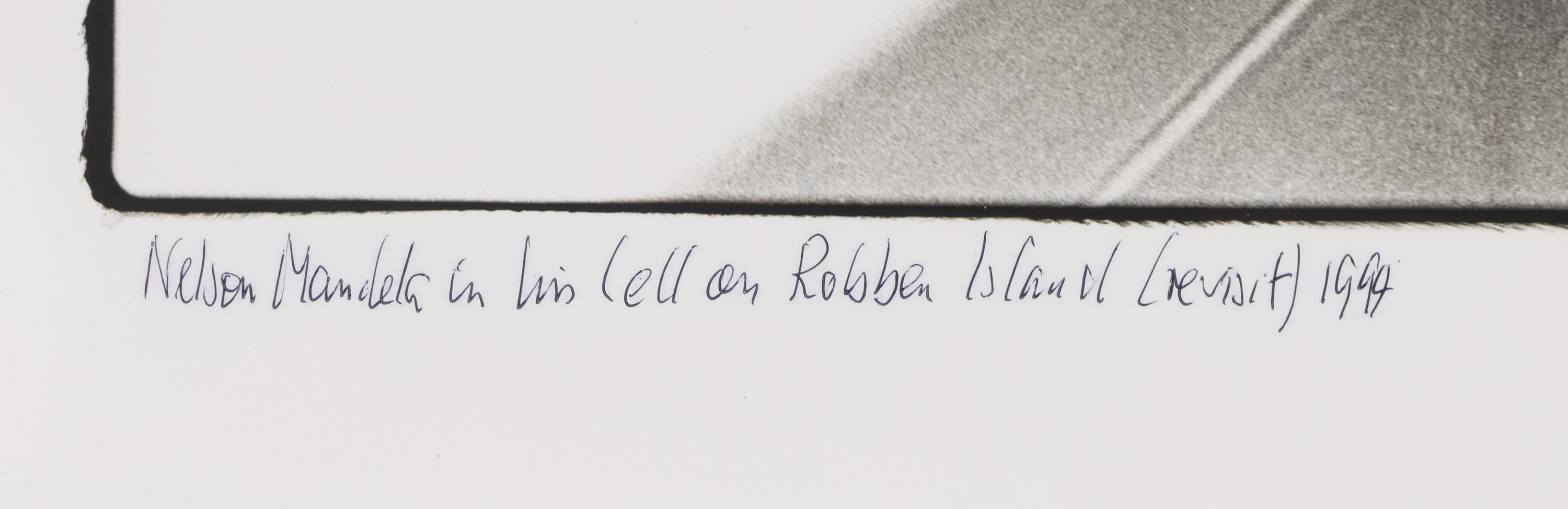 Jürgen Schadeberg (1931-2020) Nelson Mandela in his cell on Robben Island (revisit), 1994
