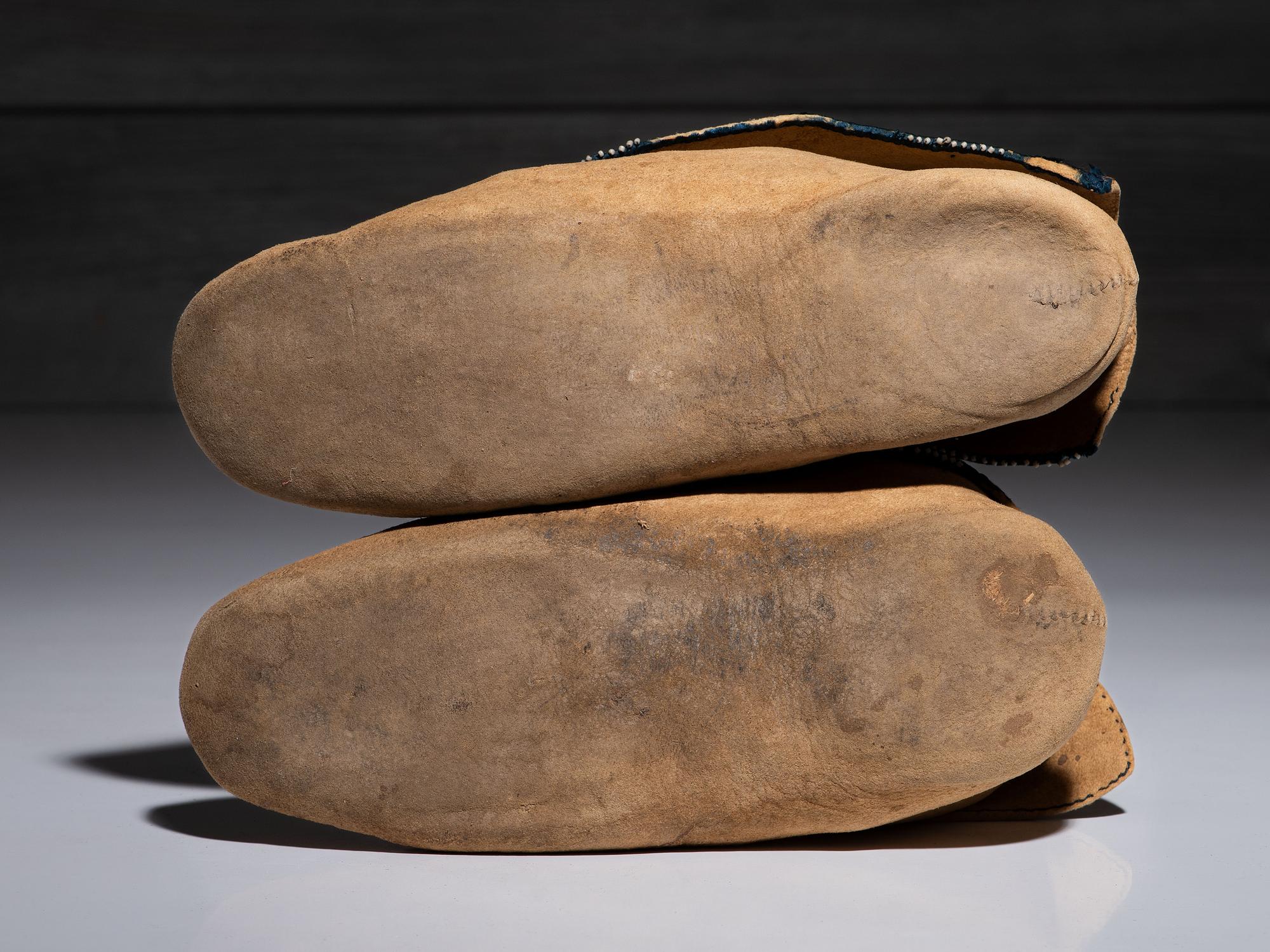 Seneca Quilled Hide Moccasins