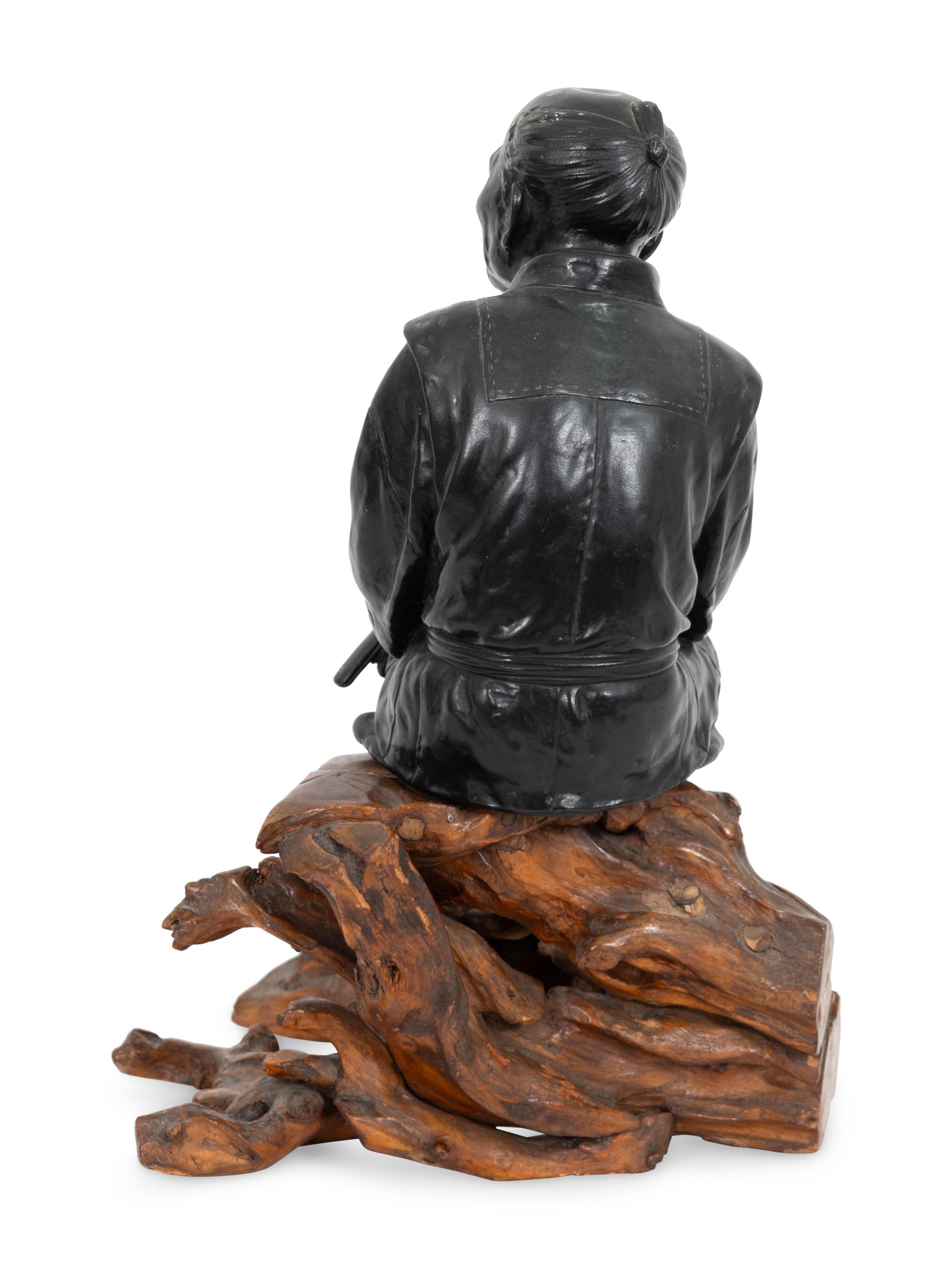 A Japanese Patinated Bronze Figure, Tokyo School, Meiji Period
