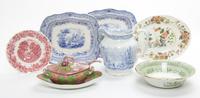 A Collection of English Pottery Articles Width of basin 15 1/2 inches. — 19TH/20TH CENTURY