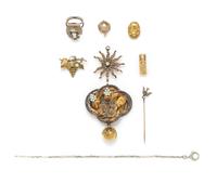 A Collection of Gold and Gold-Filled Jewelry, 24.40 dwts.