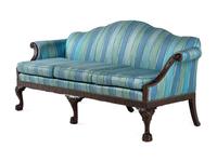 A George III Style Mahogany Camelback Settee
