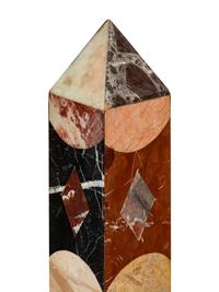 A Pair of Large Grand Tour Style Specimen Marble Obelisks