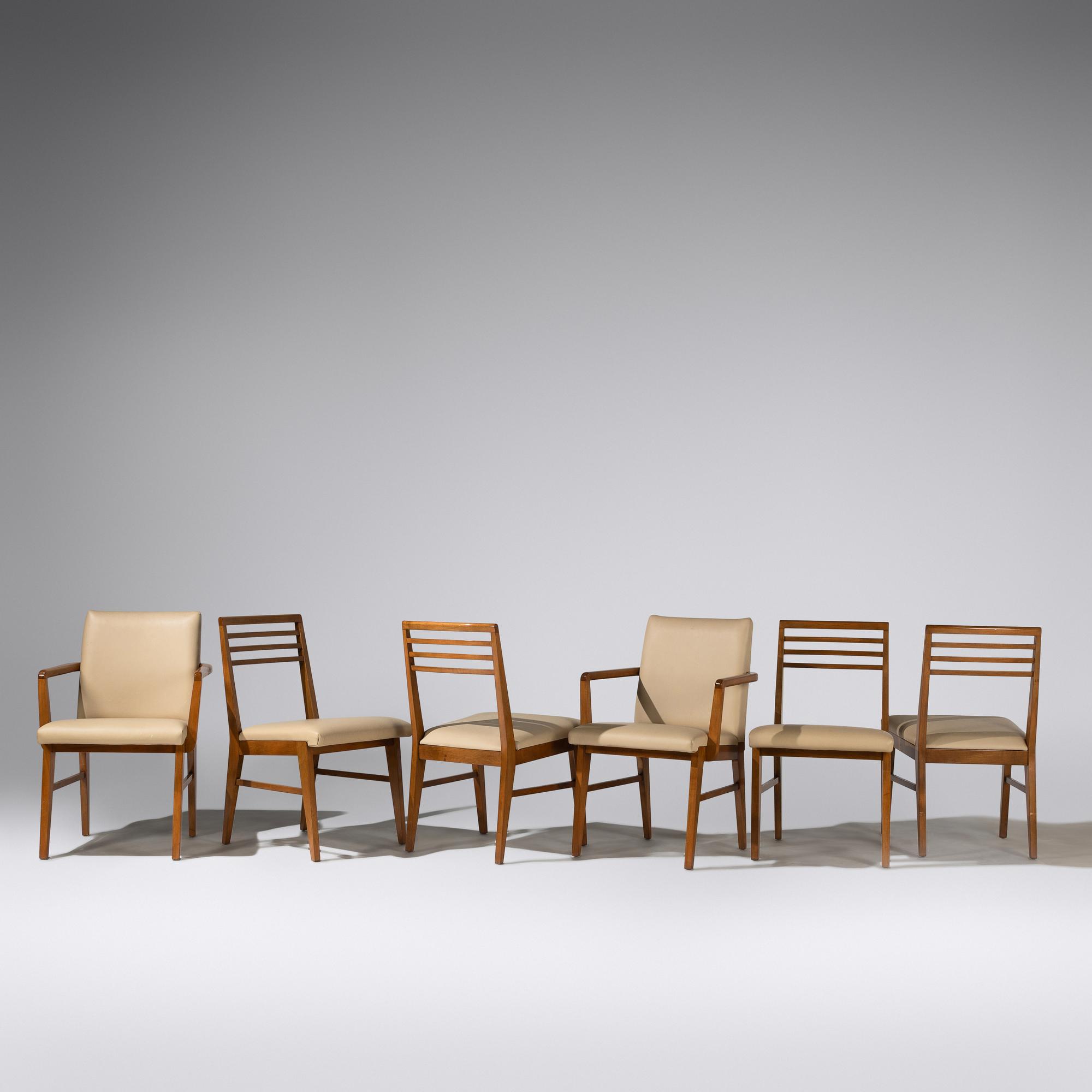 Dining table and six dining chairs