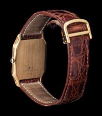CARTIER, REF. 9605 18K YELLOW GOLD 'SANTOS DUMONT' WATCH