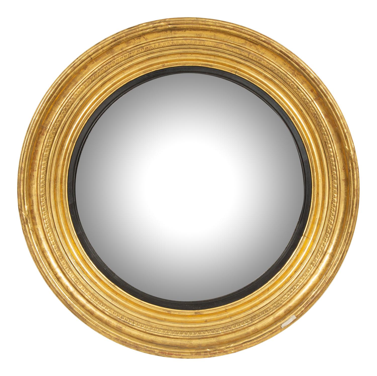 A George III Giltwood Convex Mirror