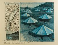 The Umbrella's, Joint Project for USA and Japan (Blue), (Christo & Jean-Claude, Bulgarian b. 1935)
