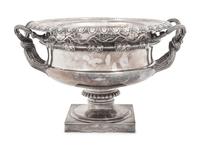 An English Silver-Plate Twin Handled Wine Cooler