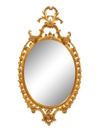 A Rococo Style Carved Giltwood Mirror