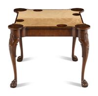 A George II Style Walnut Flip-Top Games Table
