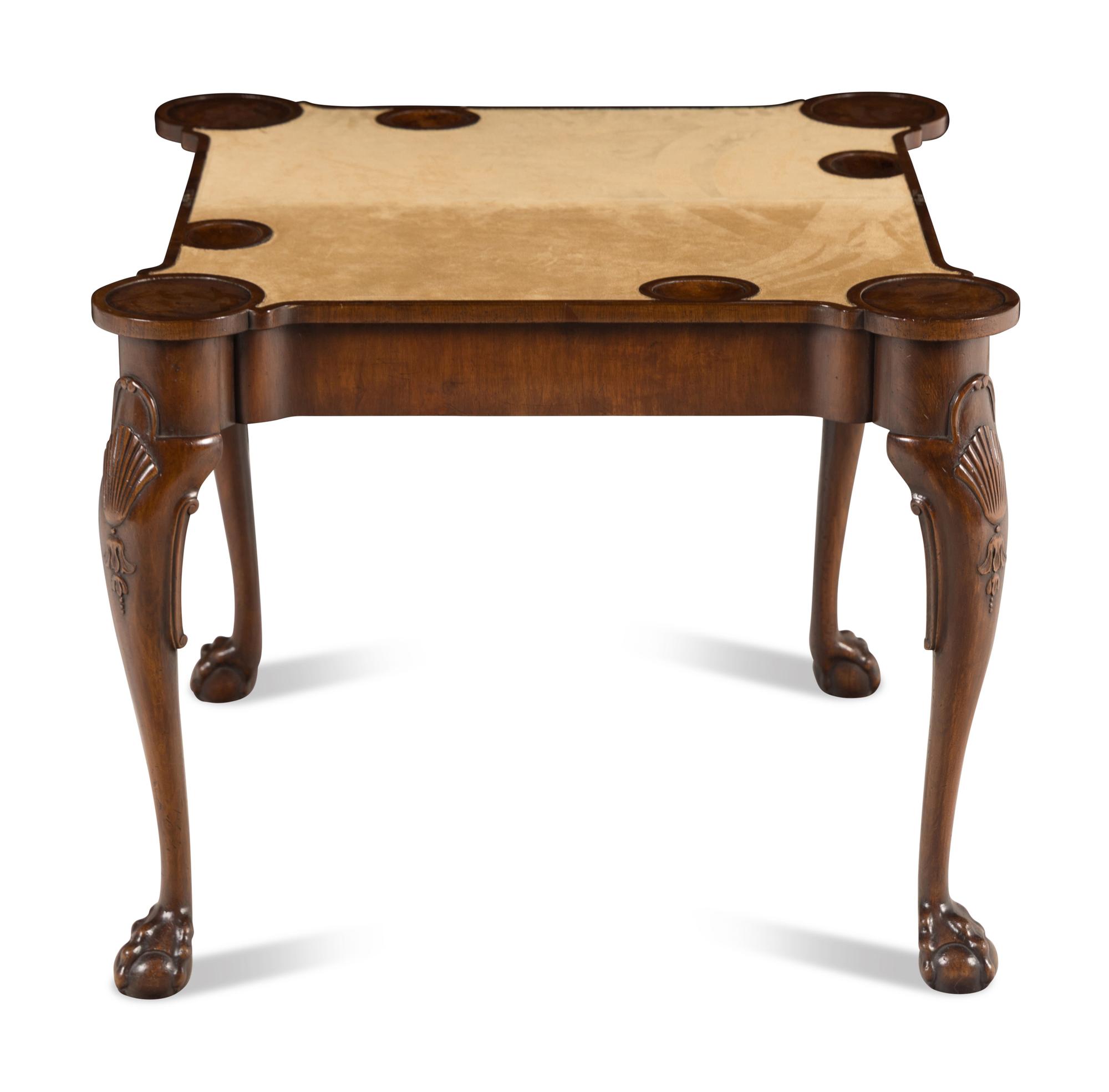 A George II Style Walnut Flip-Top Games Table