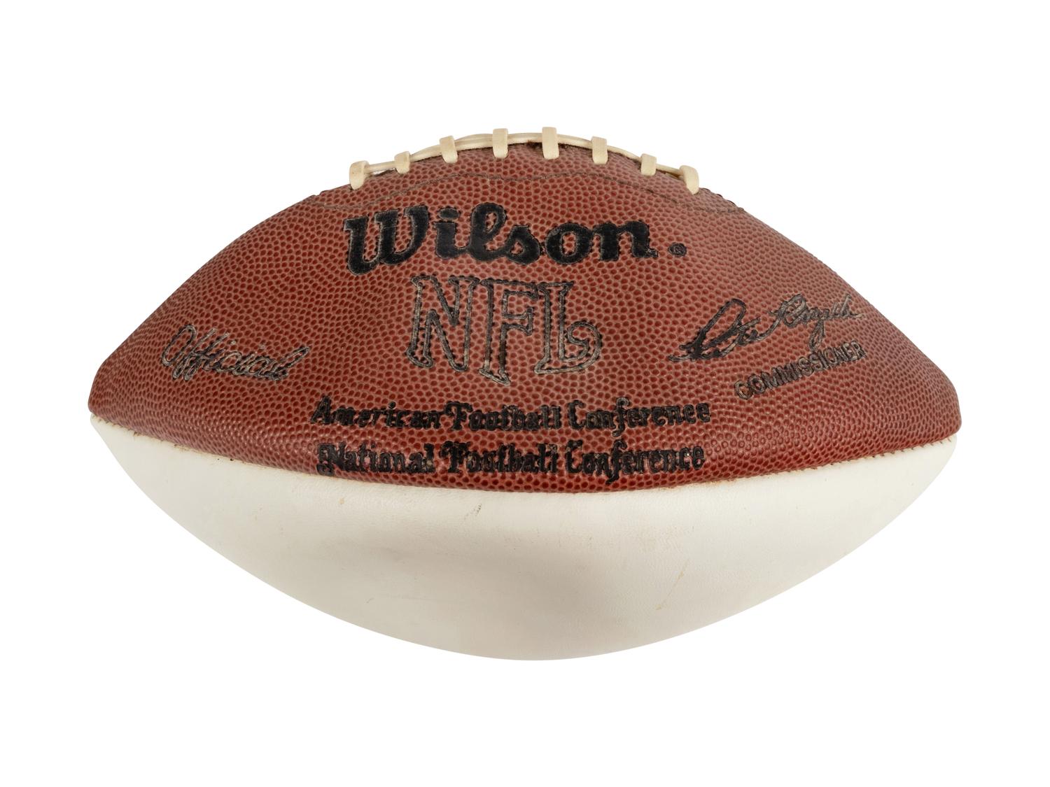 Mike Ditka’s Personal 1988 Pro Football Hall of Fame Commemorative Wilson Football Formerly Displayed at Mike Ditka's Restaurant