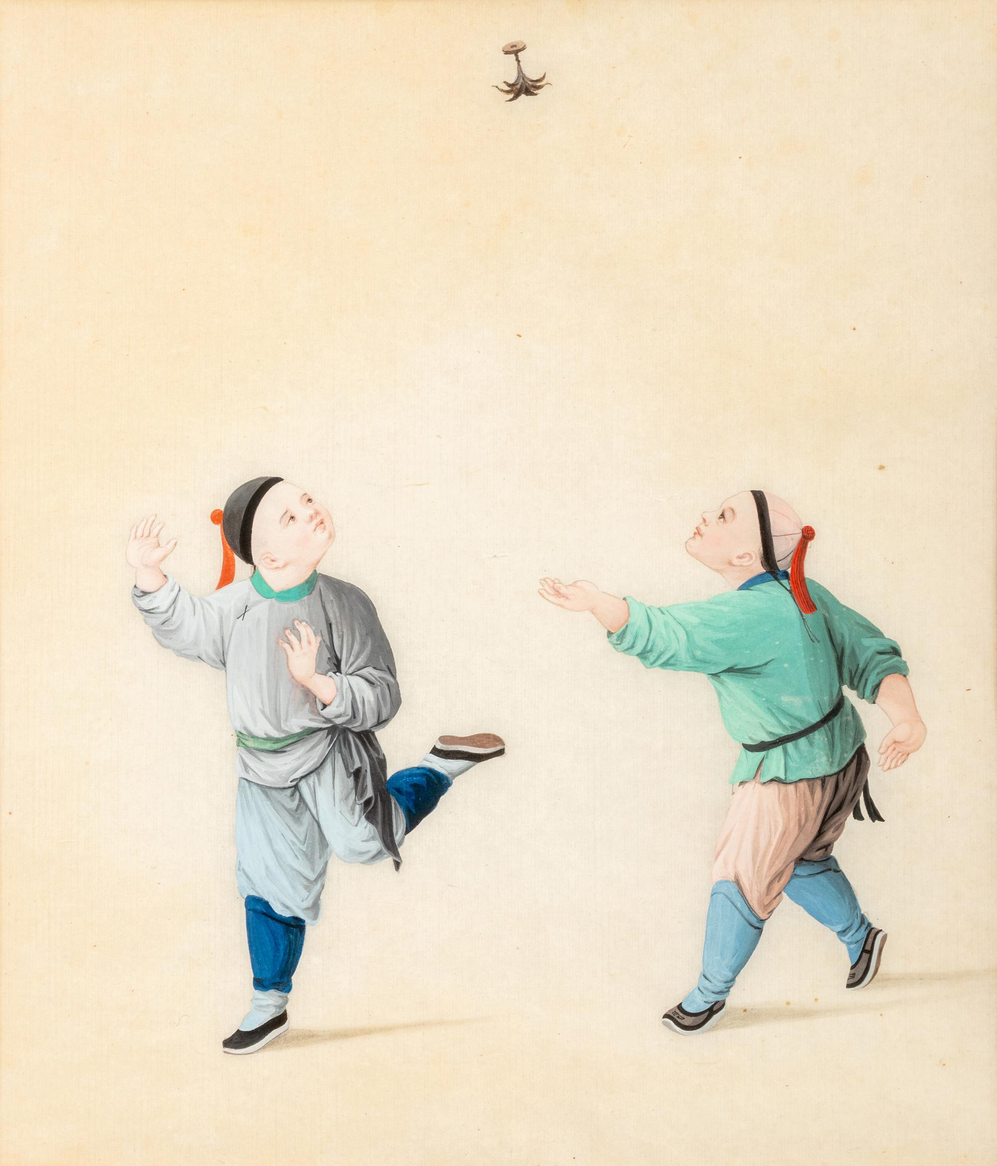 A Group of Six Chinese Export Pith Paintings
