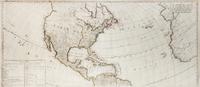 (MAP) GIBSON, JOHN A new map of the whole continent of America....London, 1777. Later printing.