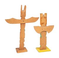 Model Northwest Coast Totem Poles