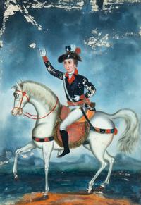 A Reverse-Painted Glass Portrait