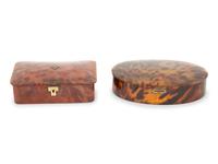 Two English Tortoise Shell Dresser Boxes