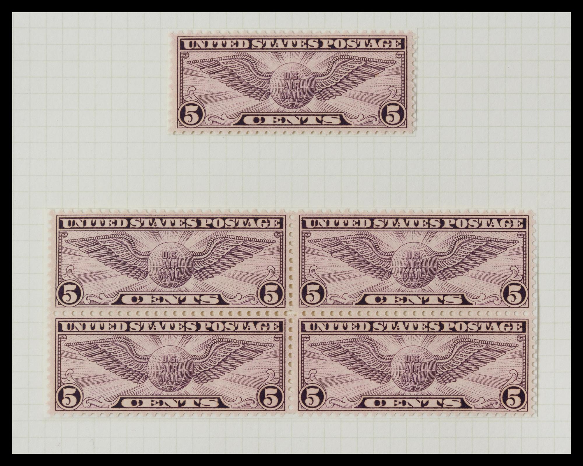 A Collection of United States Airmail Stamps — 1918-1929