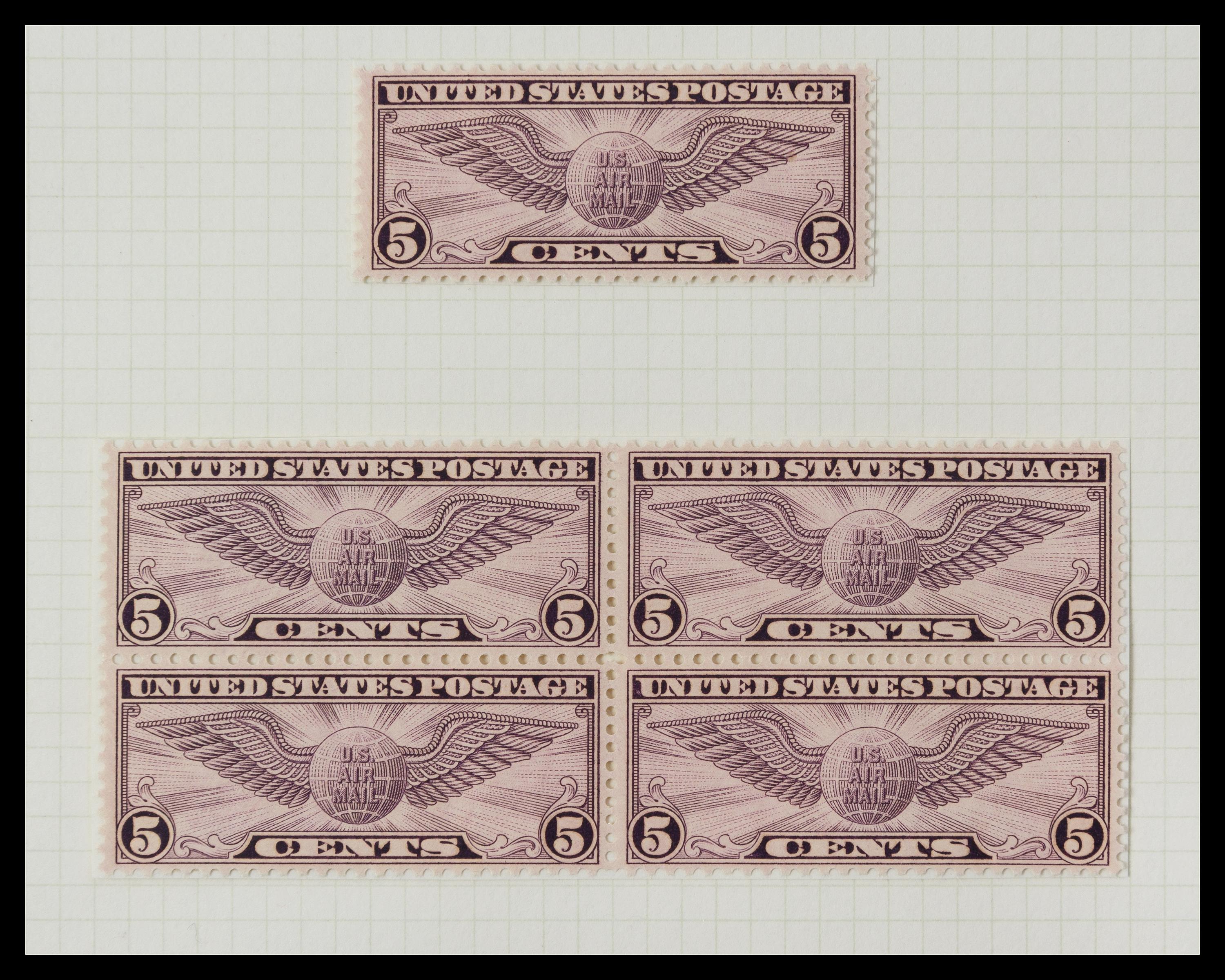A Collection of United States Airmail Stamps — 1918-1929