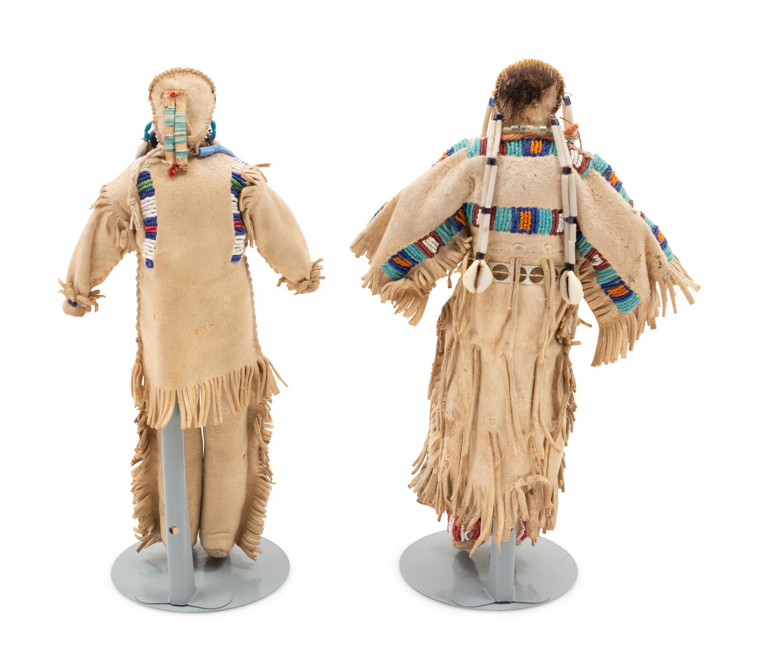 Sioux Beaded Hide Dolls
