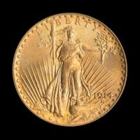 A United States 1914-S St. Gaudens $20 Gold Coin