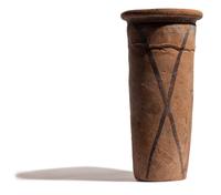 An Egyptian Painted Terracotta Cylinder Jar