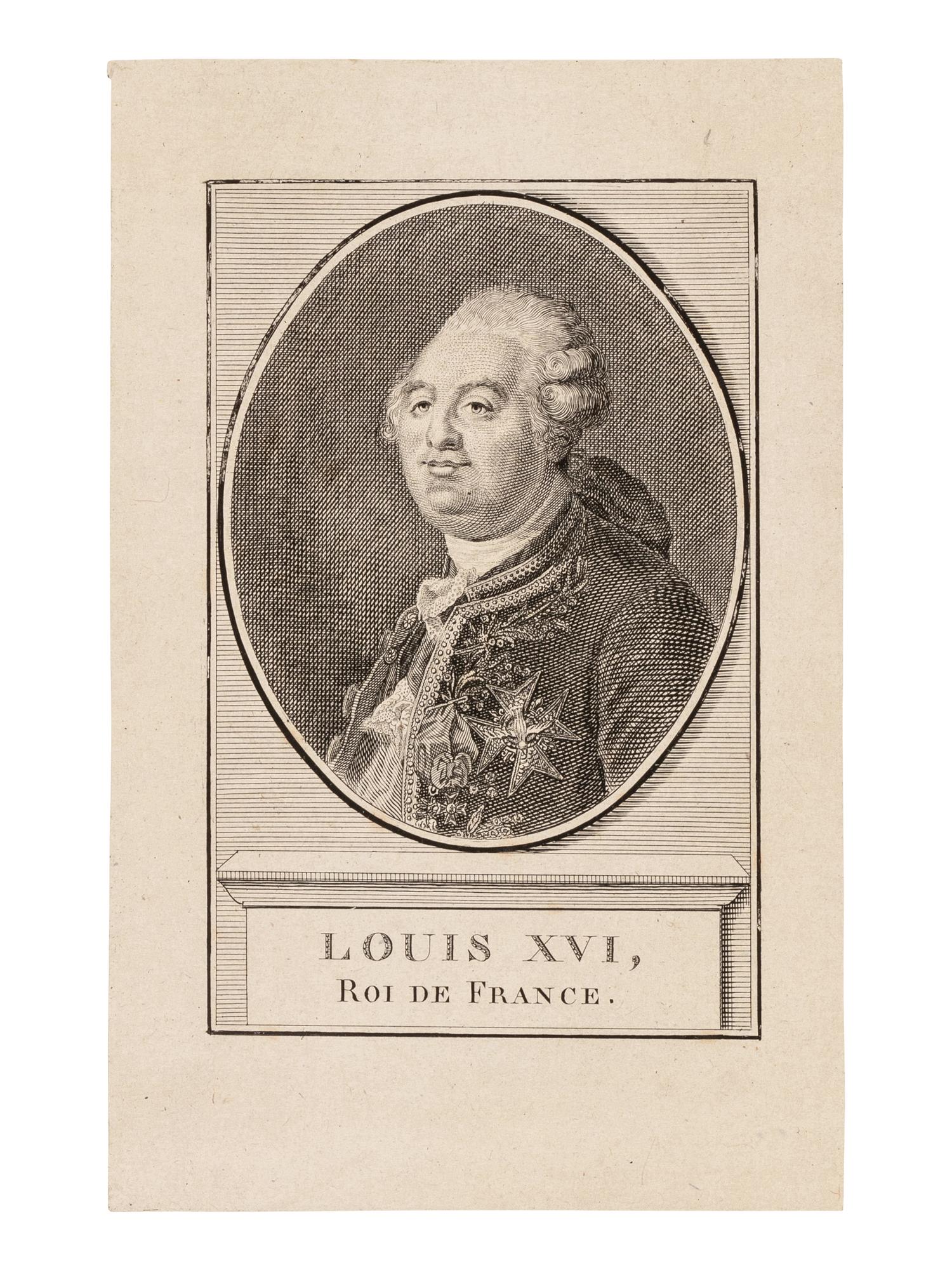 LOUIS XVI, King of France (1754-1793). Partly printed document signed ("Louis"), 19 April 1791. Countersigned by an unidentified administrator.